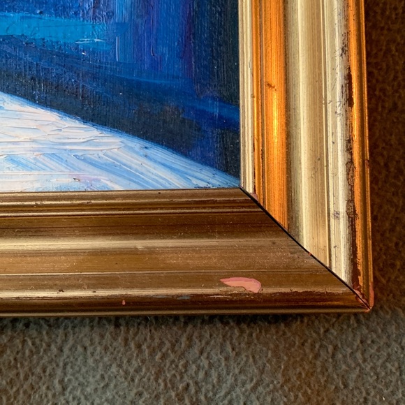 Boarding Gate by Mark Bee 2012. Original oil painting. Approx 12 1/4 x 10 1/4” - Picture 9 of 9